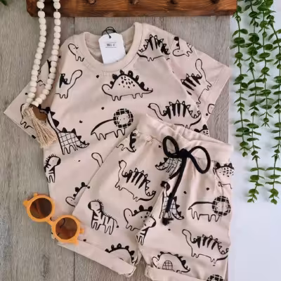 تیشرت شلوارک دایناسوری اسپرت