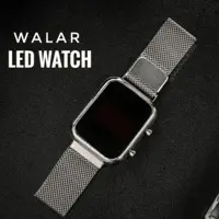 ساعت مچی دیجیتال LED پسرانه دخترانه بند حصیری(ارسال رایگان) 