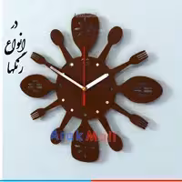 ساعت آشپزخانه کیچن رنگ قهوه ای