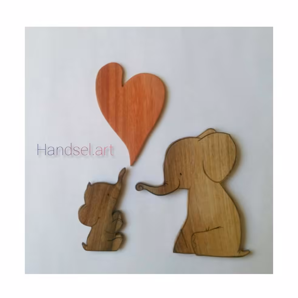 مگنت چوبی طرح فیل