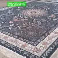 فرش ماشین روژین رنگ دودی700شانه تراکم2550نخ اکریلیک12متری