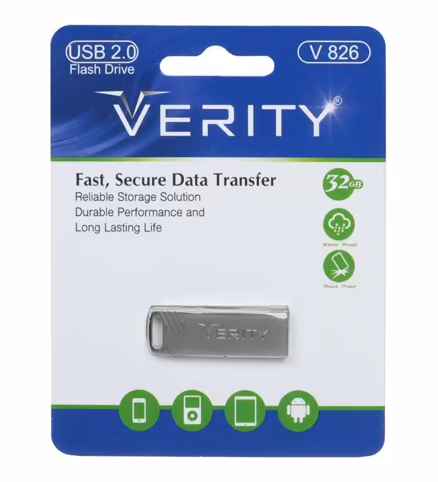 فلش مموری وریتی مدل V826 USB2.0 ظرفیت 32 گیگابایت