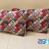روبالشتی مخمل استون طرح سه بعدی سبز(همراه تست یکماهه)