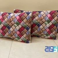 روبالشتی مخمل استون طرح سه بعدی سبز(همراه تست یکماهه)