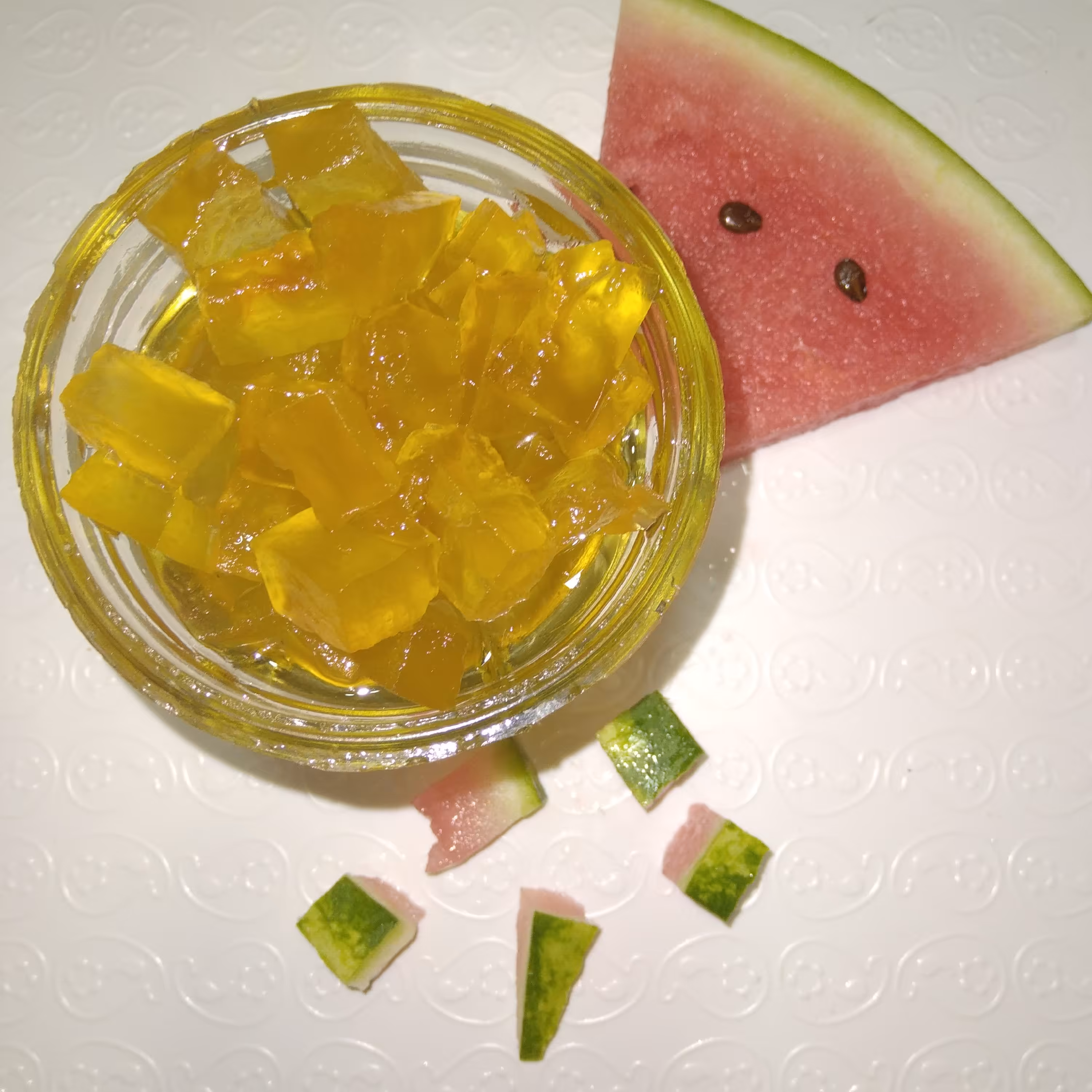 مربای تابستونی پوست هندوانه یک کیلویی با طعم و رنگی فوق العاده متفاوت