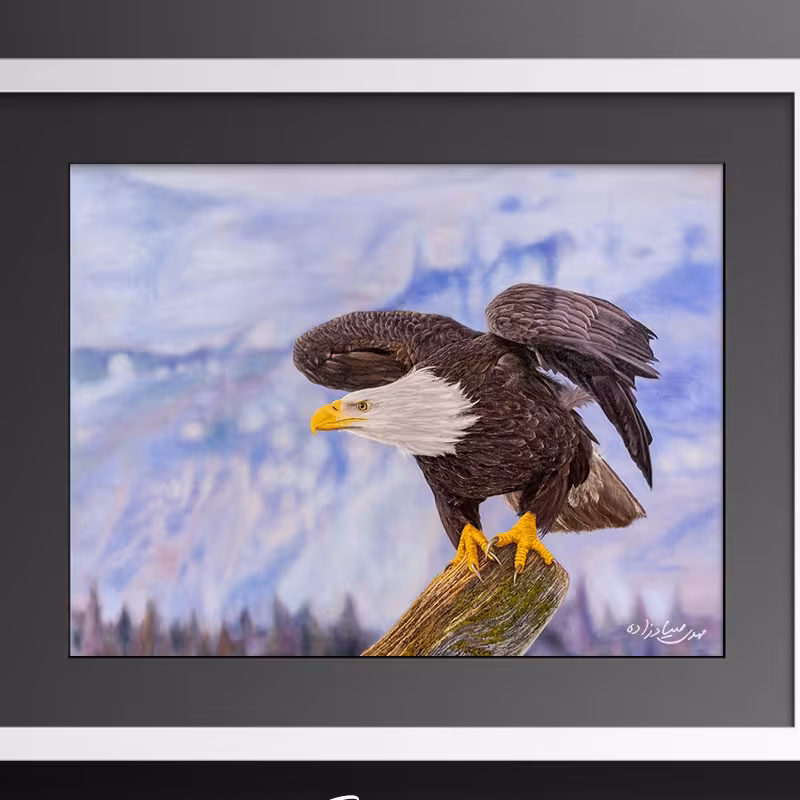 تابلو نقاشی رنگ روغن عقاب 