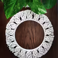 قاب آینه مکرومه بافی