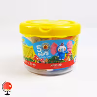 خمیر بازی 5 رنگ سطلی زرد آریا