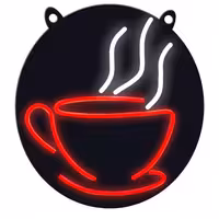 تابلو led طرح کافه فنجان