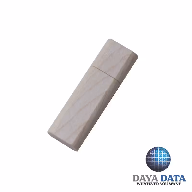 فلش مموری چوبی دایا دیتا طرح ساده مدل WO1009-31 ظرفیت 32GB -USB2  رنگ کرم تیره 