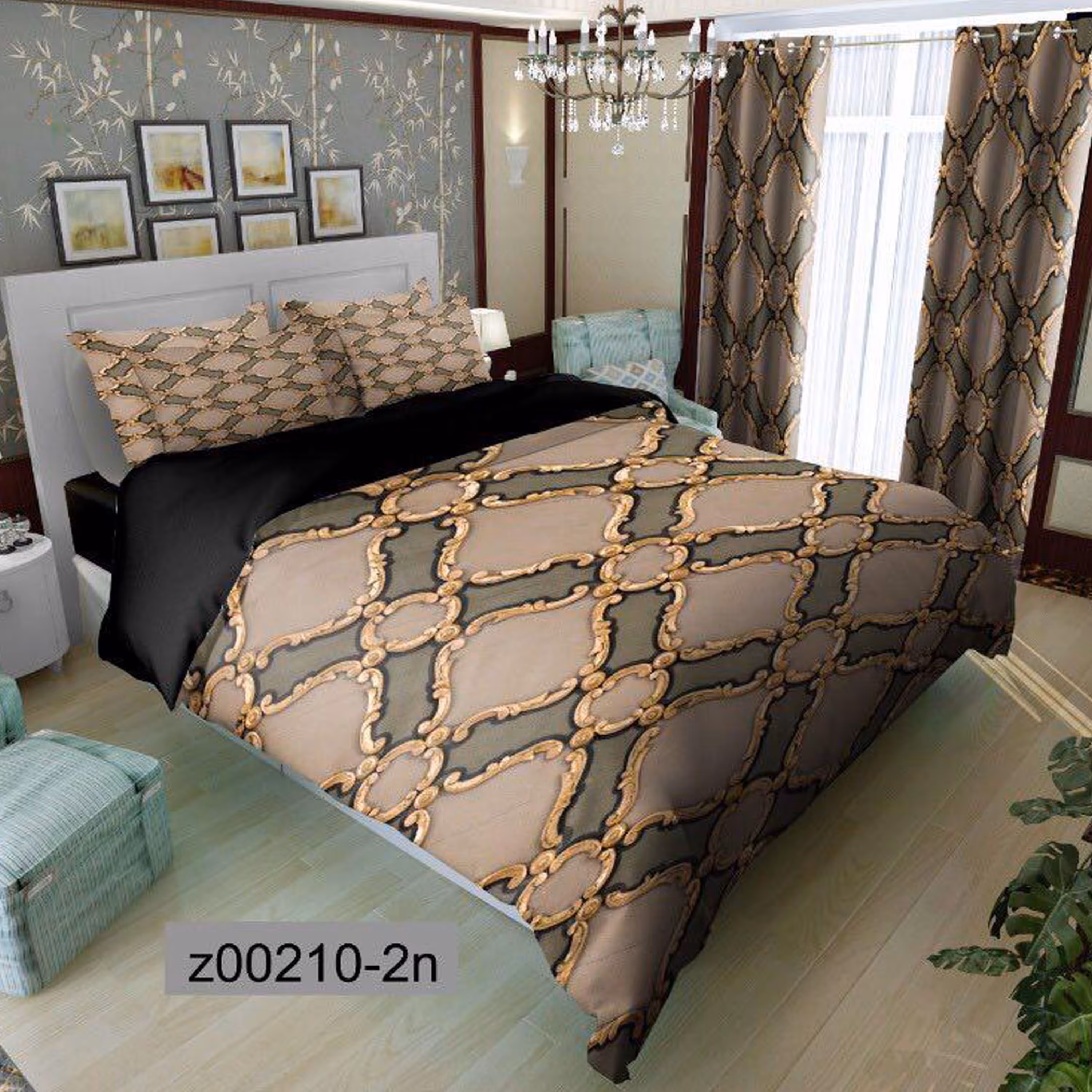 سرویس روتختی 2 نفره تنسل چاپی برندترک لند(Turk Land) z 210
