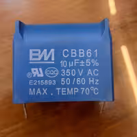 خازن 10میکروفاراد 350 ولت AC mkt   خازن اروپایی