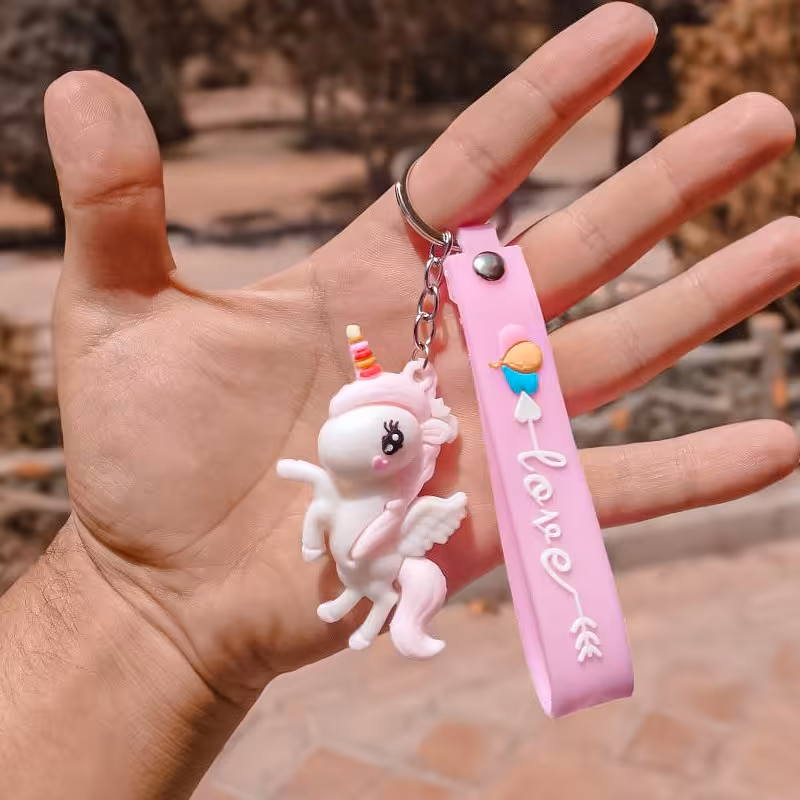 جاسوئیچی سیلیکونی طرح یونیکورن سفید و صورتی جنس خوب و سبک 