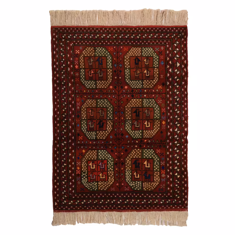 فرش دستباف دو و نیم متری طرح خراسان کد 4020354