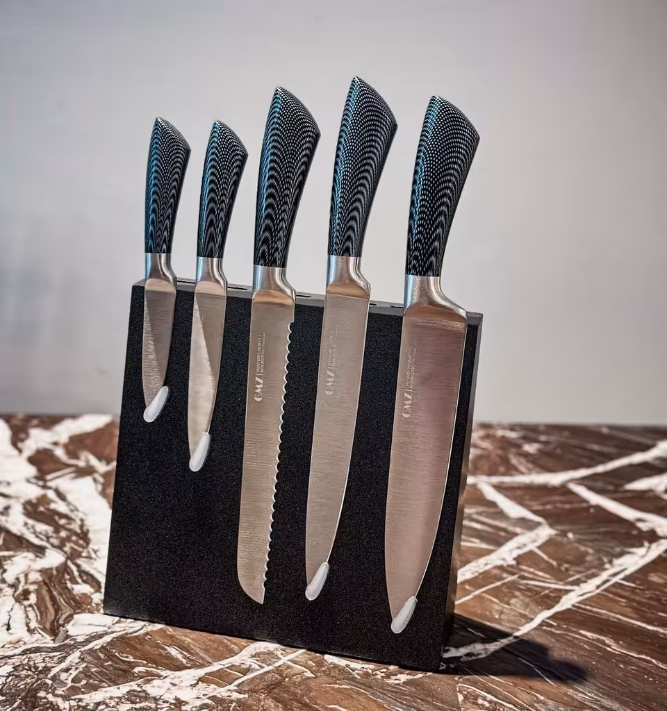 سرویس کارد و ساطور 6 پارچه برند GMZ مدل KWB30