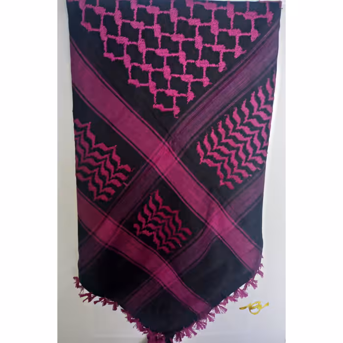 چفیه عربی بنفش مشکی