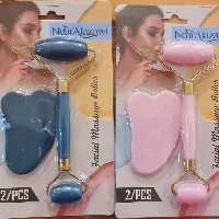 ماساژور صورت جید رولر همراه با سنگ ماساژ گواشا..همین دورنگ باقی مانده

