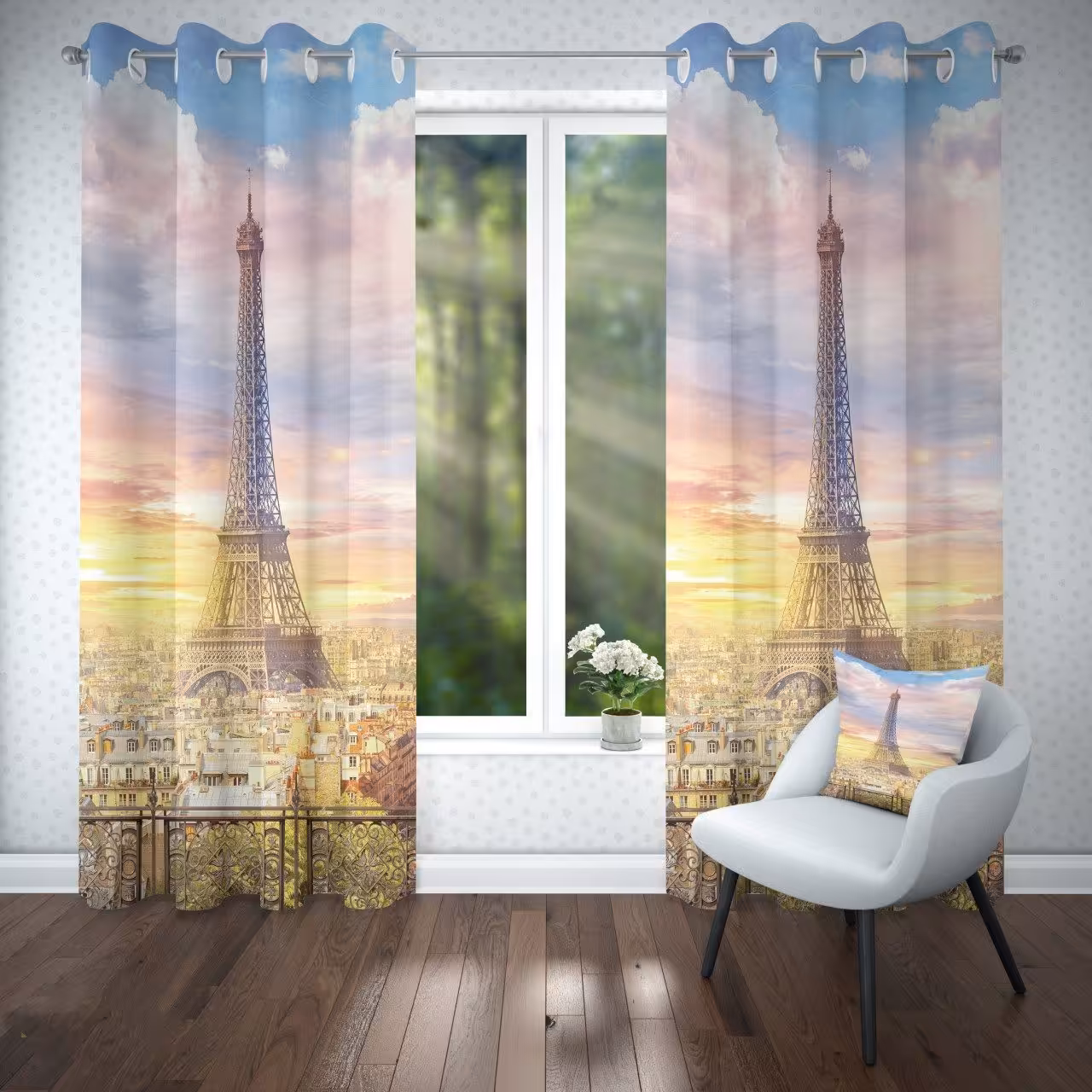 پرده چاپی  پانچ  طرح   نقاشی و منظره  کد1624