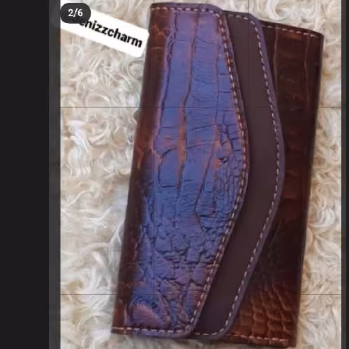 کیف پول چرم طبیعی دست دوز بسیار شیک و زیبا بسیار کاربردی