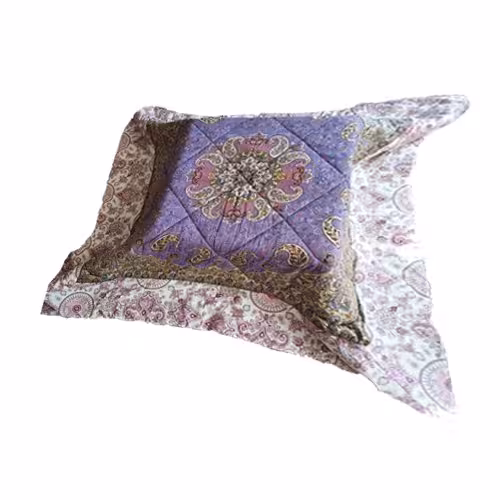 لحاف کرسی ترمه طرح سنتیOR2036_1 سایز 300×300سانتیمتر