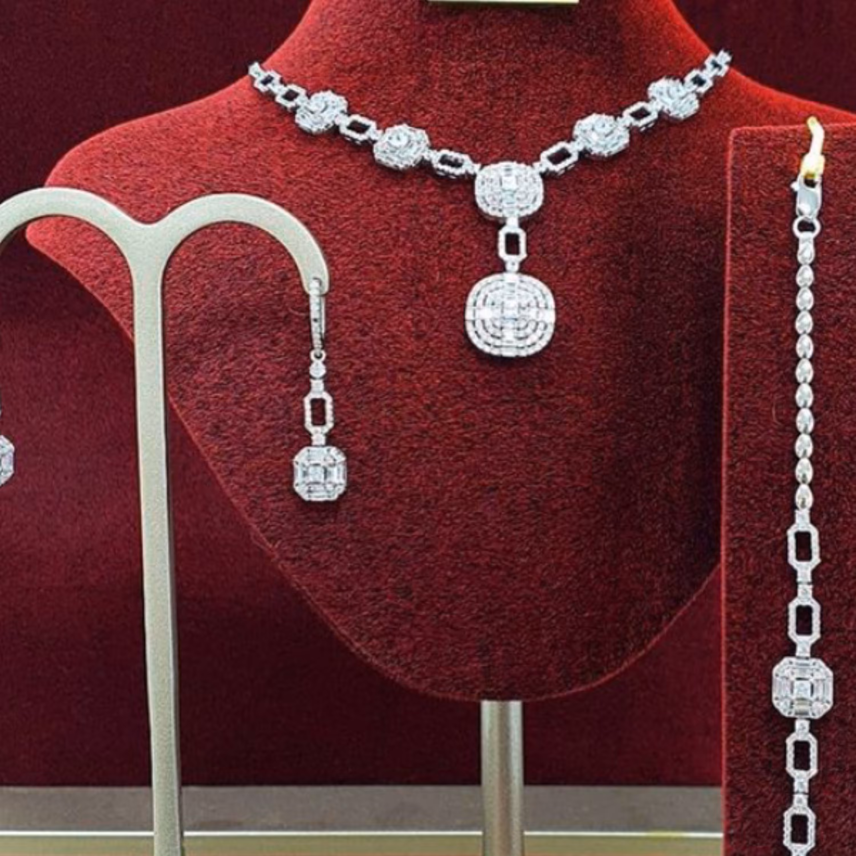 سرویس نقره طرح جواهری 108