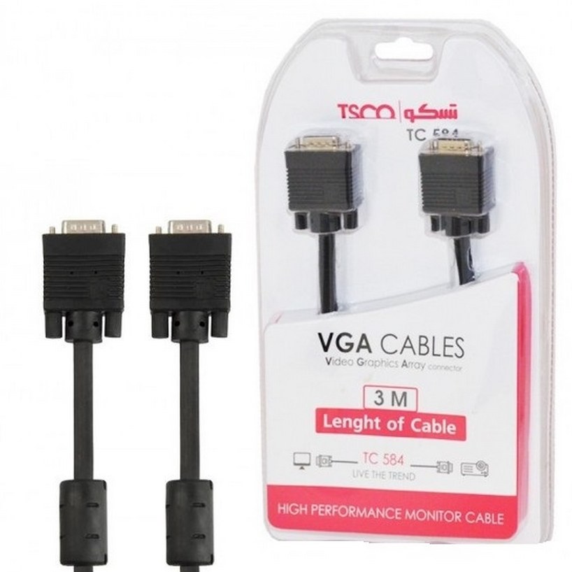 کابل VGA تسکو 3 متری TSCO مدل TC 584