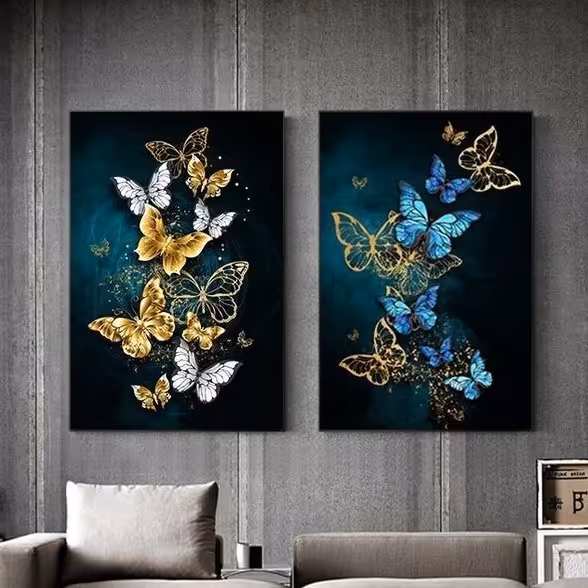 نقاشی دو تیکه پروانه