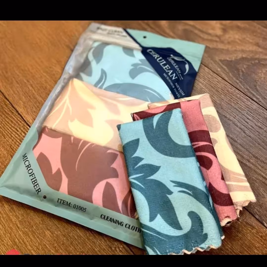 دستمال میکروفایبر  سه تایی گلدار(قبل از سفارش موجودی بگیرید)