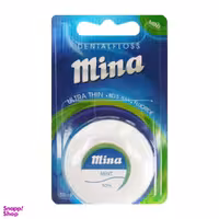 نخ دندان مینا (Mina) مدل Ultra thin با اسانس نعناع طول 50 متر