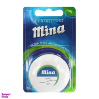 نخ دندان مینا (Mina) مدل Ultra thin با اسانس نعناع طول 50 متر