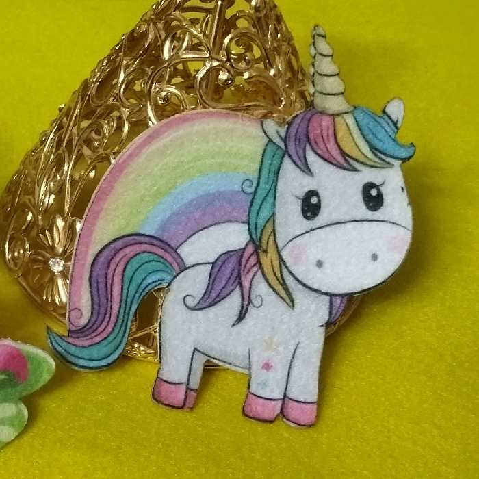 برچسب حرارتی نمدی یونی کورن.تک شلخ