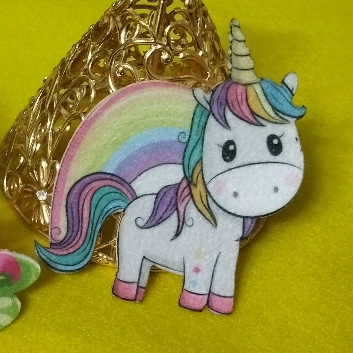 برچسب حرارتی نمدی یونی کورن.تک شلخ