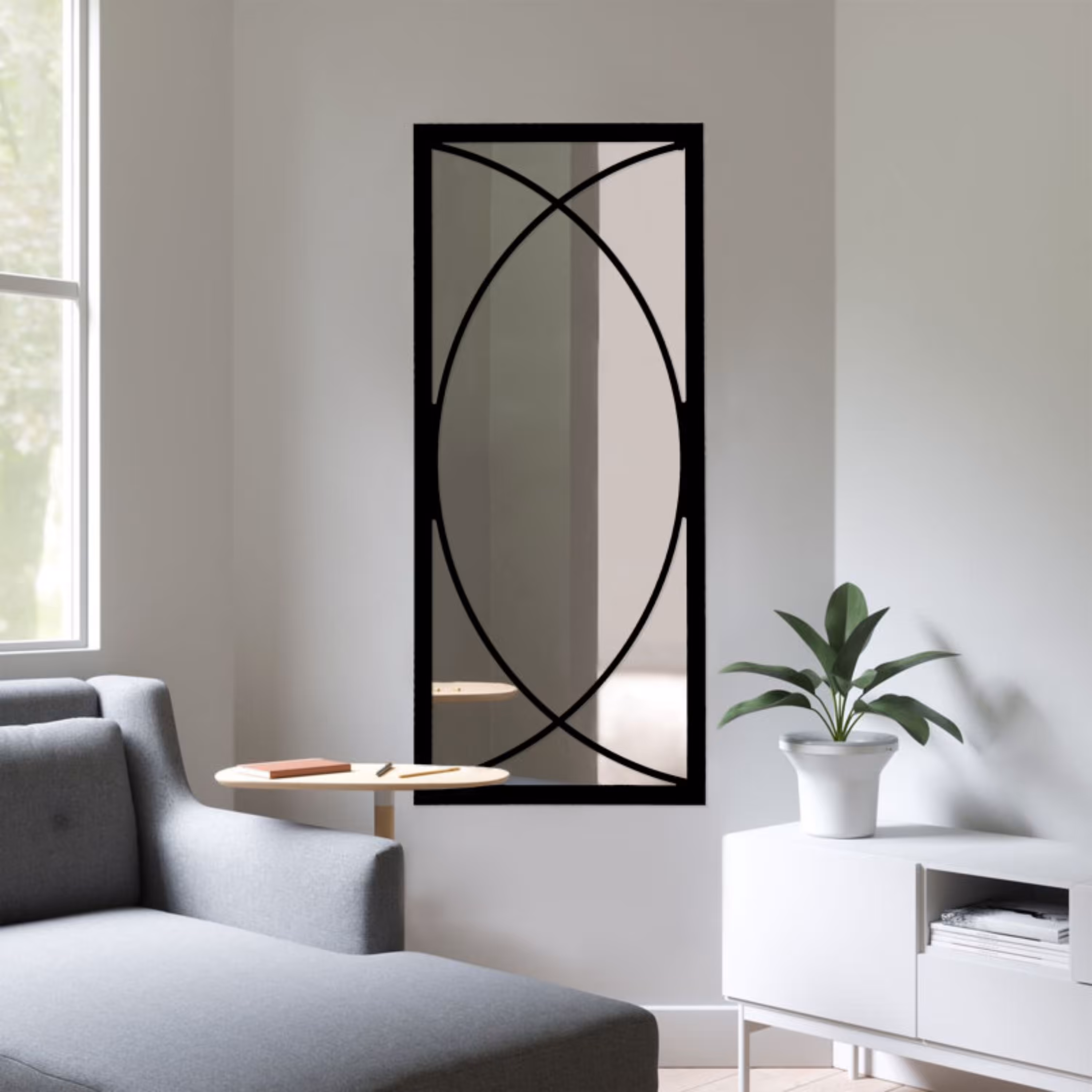 آینه نیم  قد الف مدل رویا