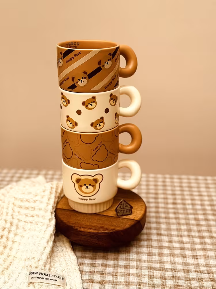 ماگ طرحدار تدی شیاردار کد001764