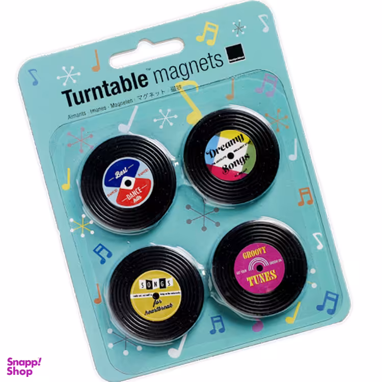 مگنت یخچالی طرح گرامافون بسته 4 عددی