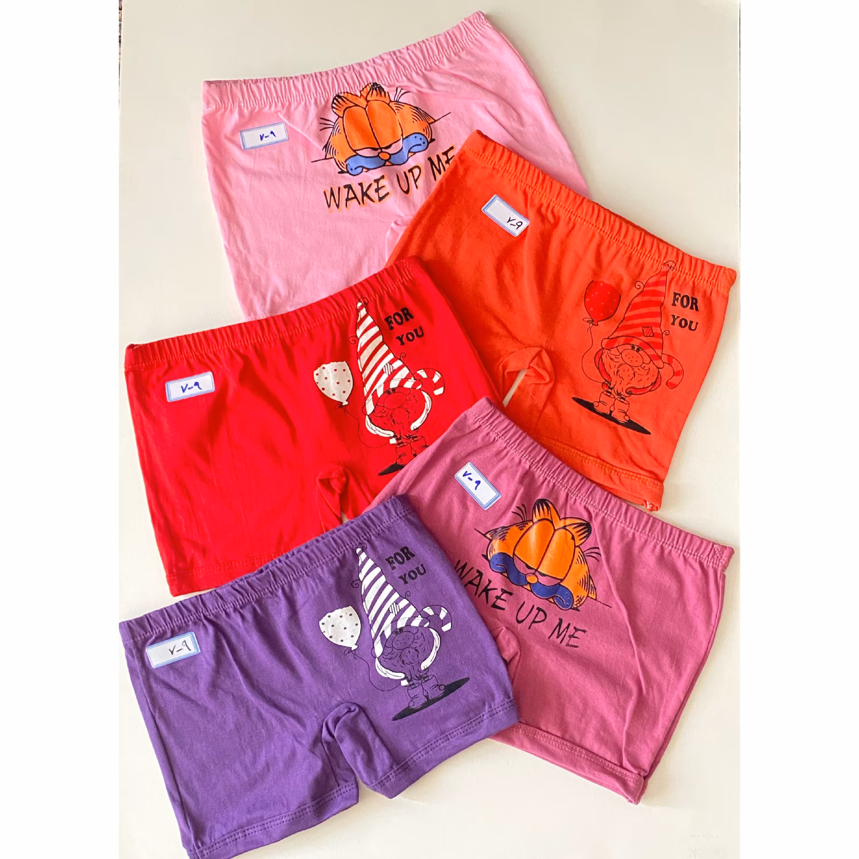 شورت دخترانه پسرانه پادار نخی مناسب 3 تا 11 سال