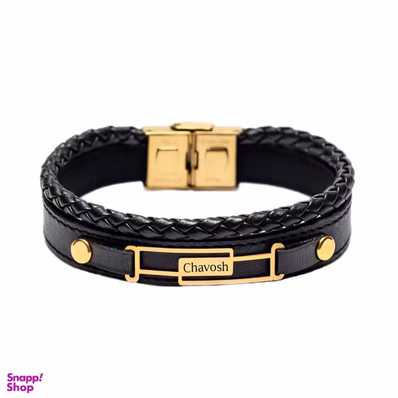 دستبند طلا 18 عیار مردانه لیردا مدل اسم چاوش