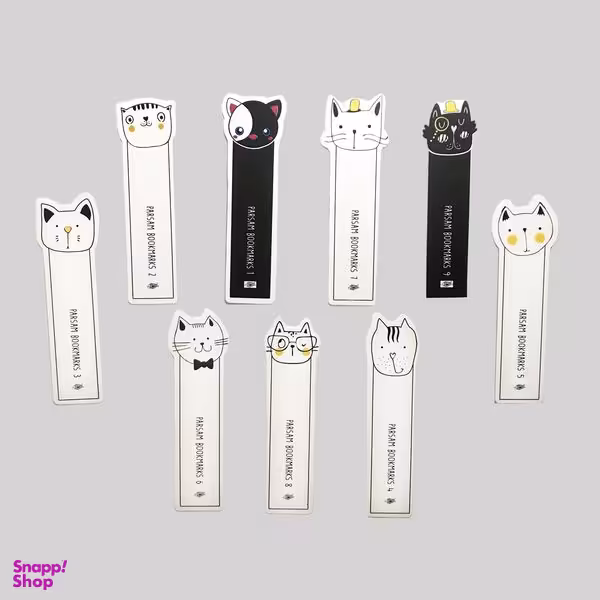 نشانگر کتاب مدل گربه فانتزی مجموعه 9 عددی