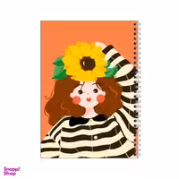 دفتر مشق 100 برگ بامبیلیپ طرح دختر و آفتابگردان کد 2170106