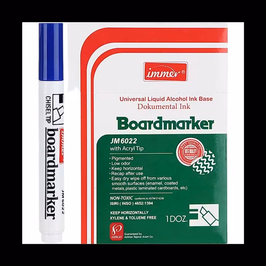 ماژیک وایت برد ایمر (نوک تخت) بسته ی 12 عددی