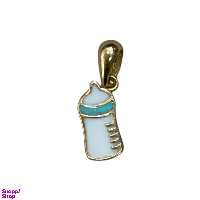 آویز گردنبند طلا 18 عیار دخترانه طرح شیشه شیر کد 79