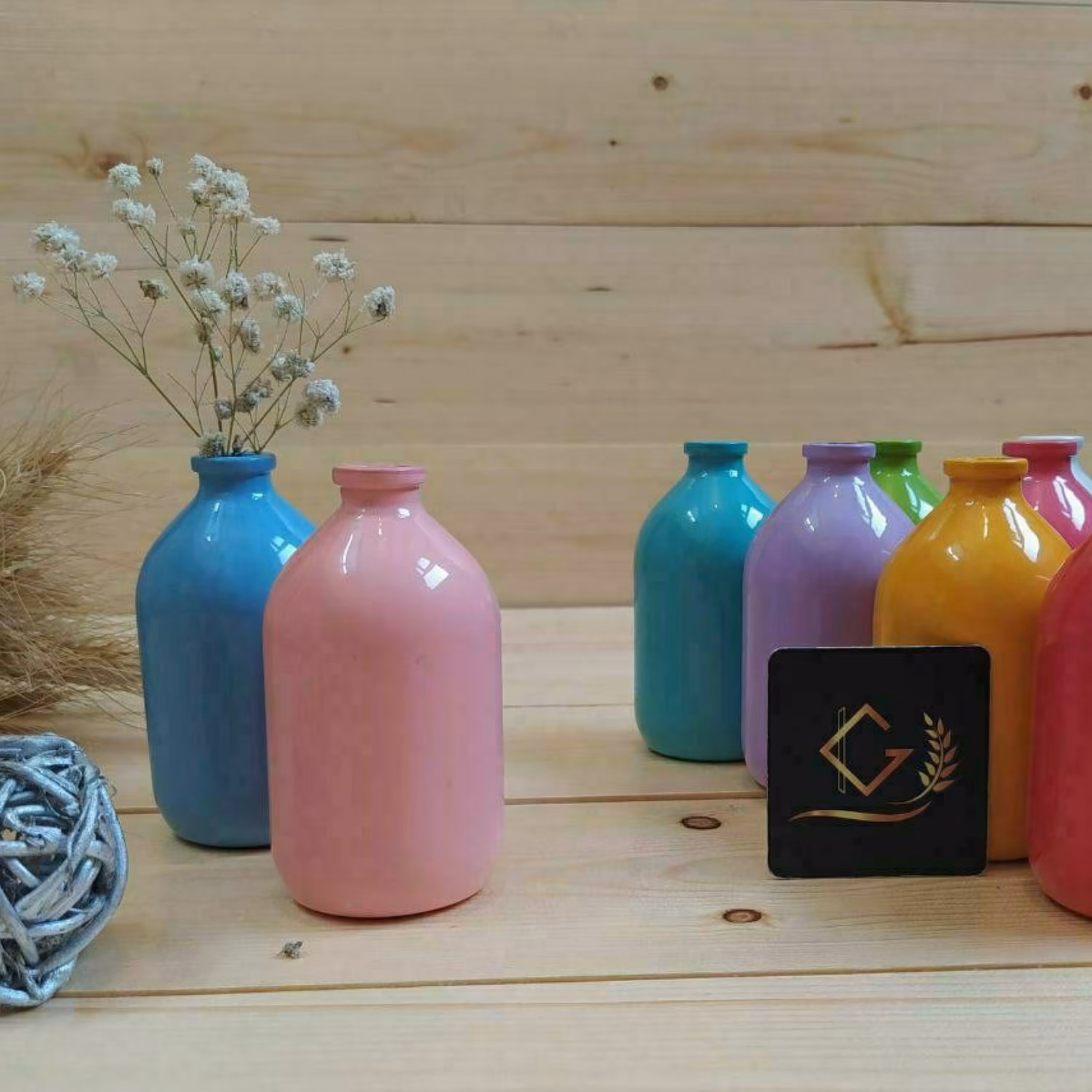 گلدان دکوری رنگی 