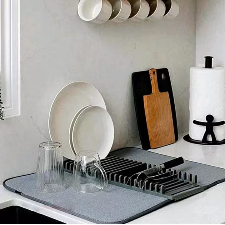 دستمال نمگیر  استند دار ظروف اشپزخانه