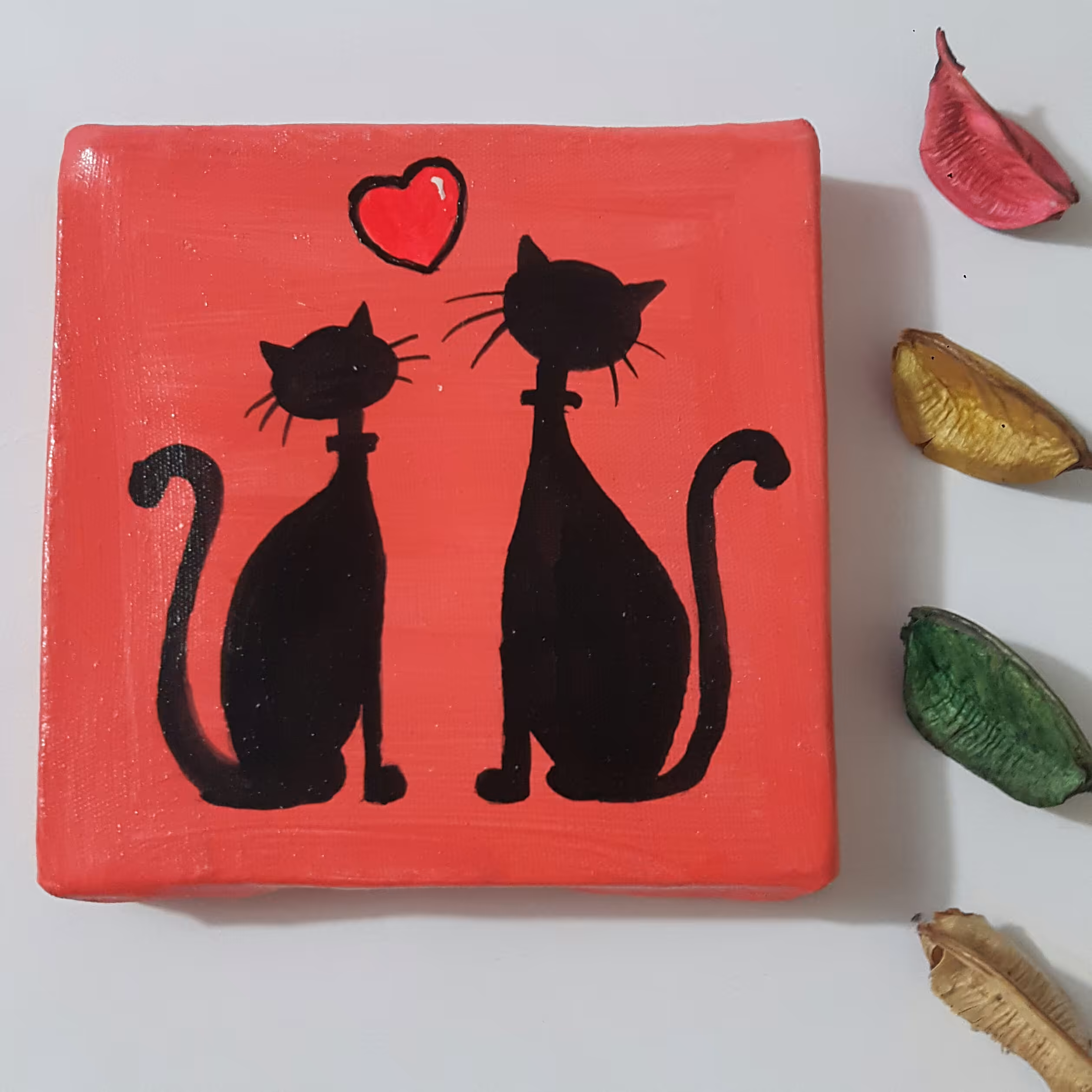 تابلونقاشی فانتزی طرح گربه