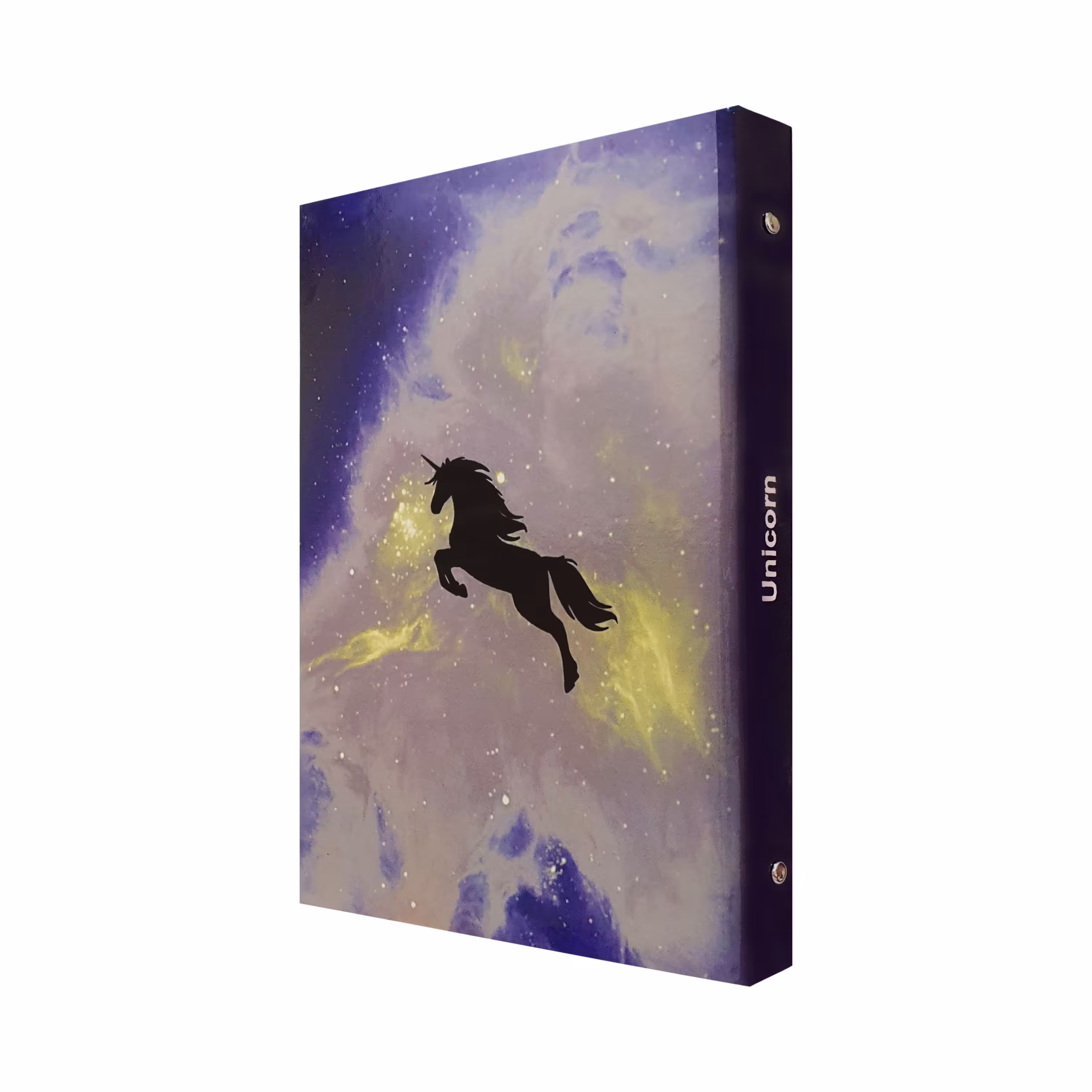 دفتر کلاسوری 100 برگ پدیده نقش مدل 26 حلقه کالکشن انیمیشن طرح unicorn کد 01