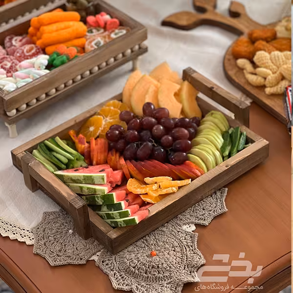 سینی چوبی دسته دار