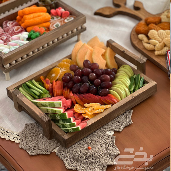 سینی چوبی دسته دار