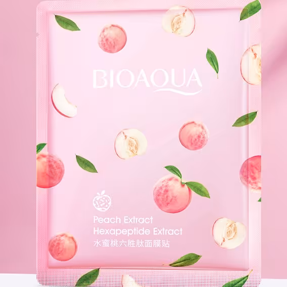 ماسک صورت ورقه ای هلو بیوآکوا BIOAQUA