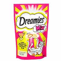 تشويقی بیسکویتی گربه برند دريميز Dreamies گوشت گاو و پنیر