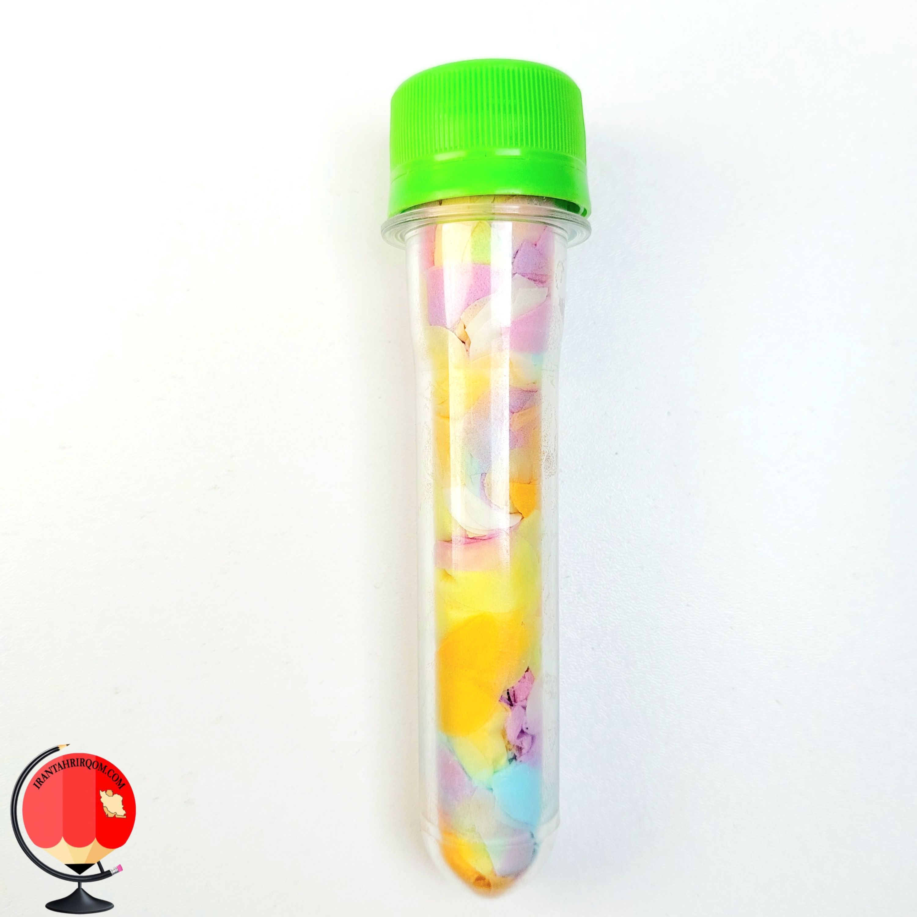 صابون کاغذی گلبرگ رنگی  مدل لوله ای درب سبز کد 27117